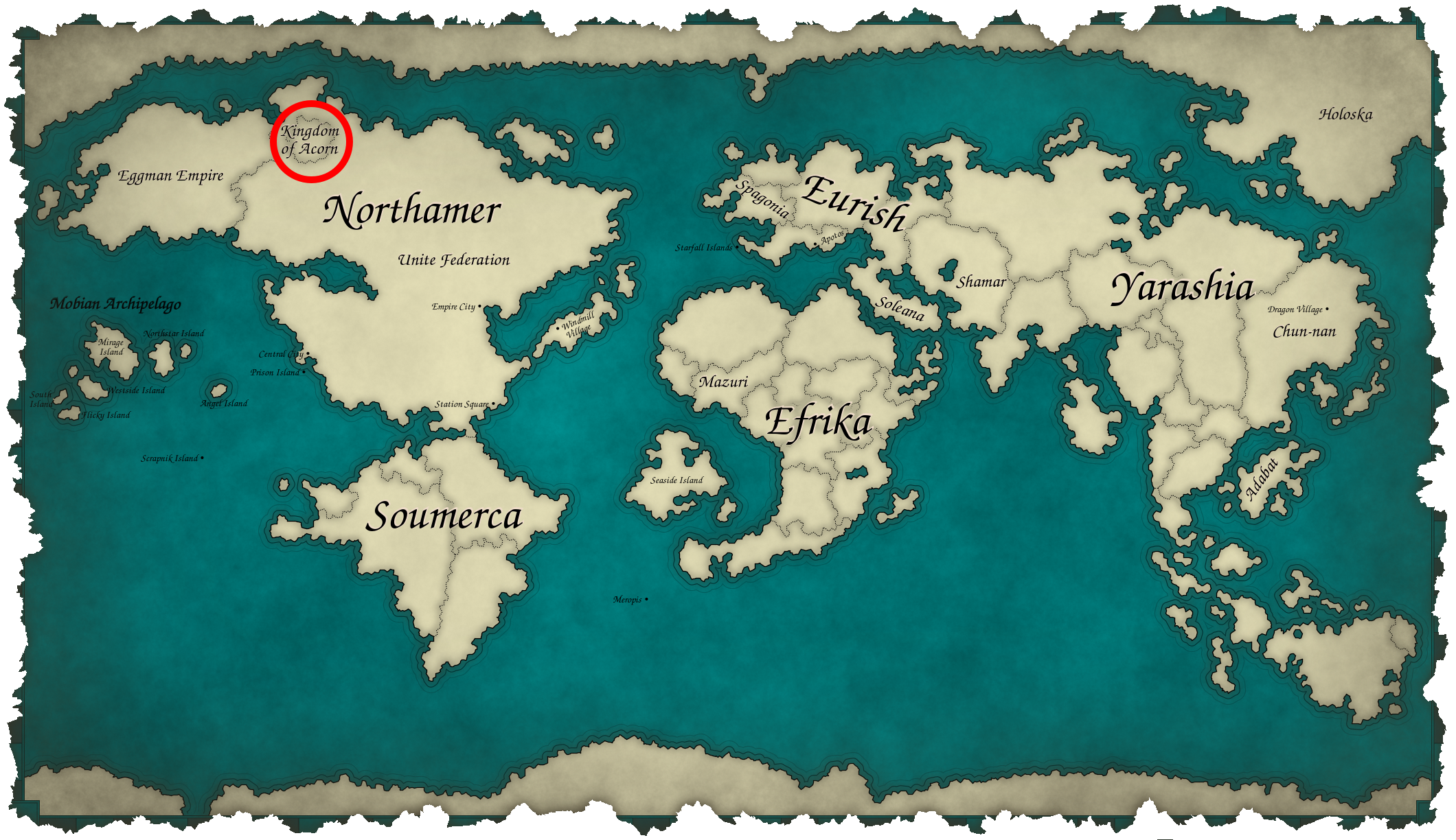 Kingdom Of Acorn Location